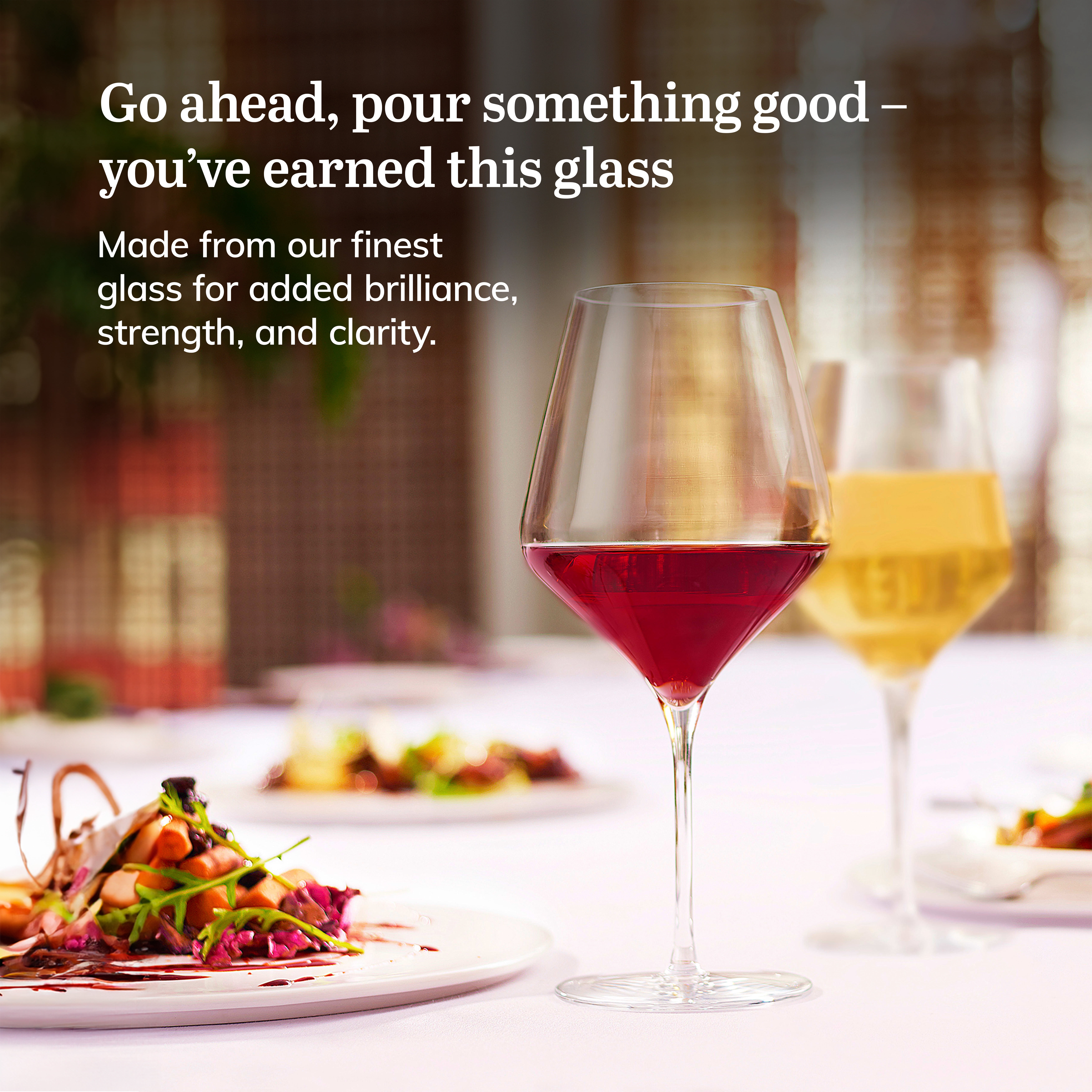 Libbey Signature Greenwich Wine Glass Gift Set, 24 Oz Angular Red Wine Glasses Set of 4 with Pulled Stem, Stemware Glasses for Cocktails, and More
