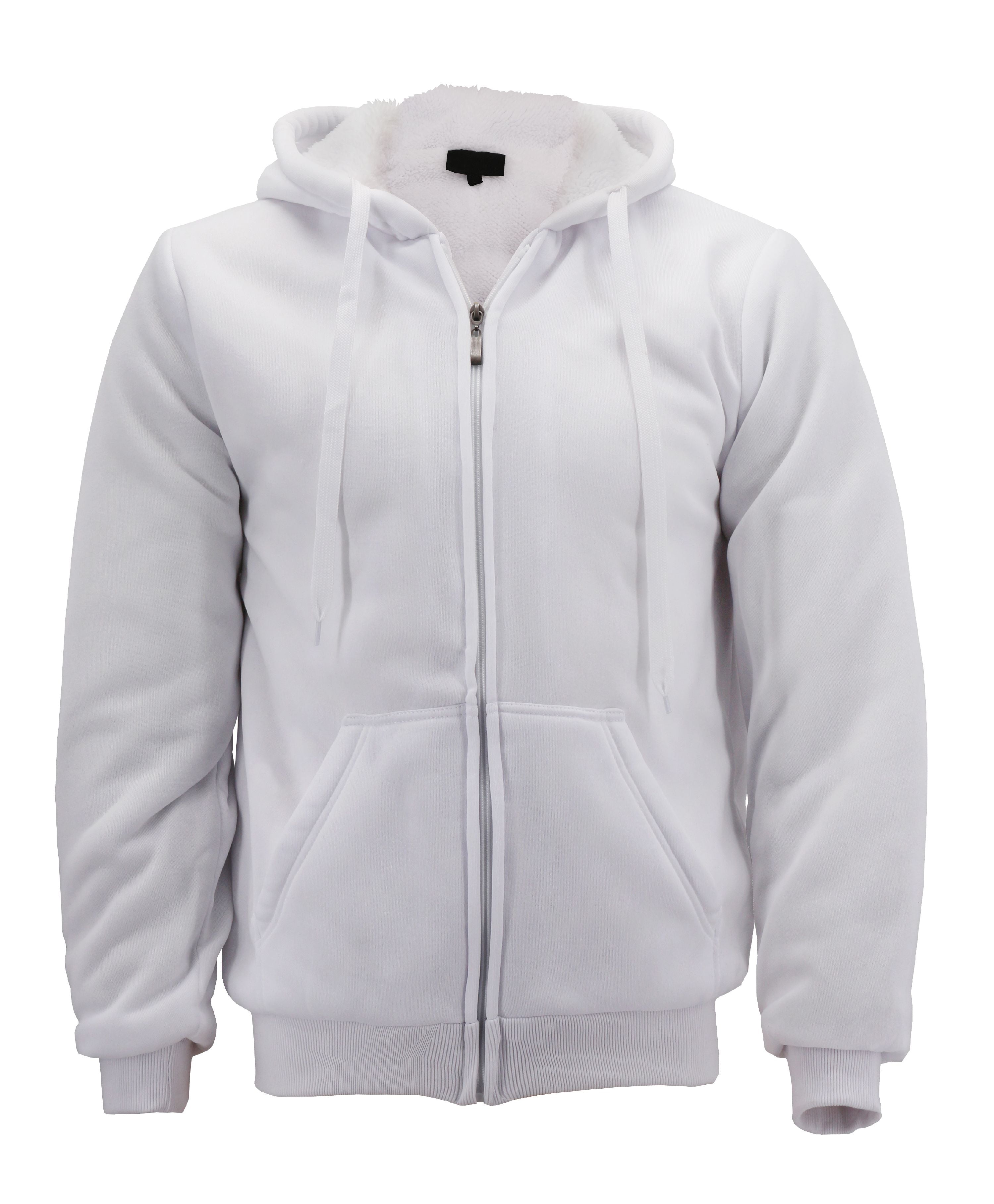 VKWEAR Men's Premium Athletic Soft Sherpa Lined Fleece Zip Up Hoodie