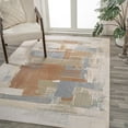 thumbnail image 4 of JONATHAN Y  Gingham Abstract Coastal Watercolor Machine-Washable Cream/Multi Area Rug 4 X 6, 4 of 4