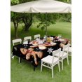 thumbnail image 3 of Outdoor Tablecloth with Umbrella Hole and Zipper, Gingerbread Black Rectangle Table Cloth 60x120 Inch Waterproof Tablecloth, Christmas Winter Snowflake Picnic Table Cover for Patio Camping, 3 of 7