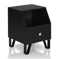 thumbnail image 1 of Furniture of America Jilah Table d'Appoint Moderne en Bois avec Rangement, Noir, 1 of 5