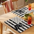 thumbnail image 4 of Independence Day Placemats Set of 1, Vintage Eagle Black American Flag Linen Texture Non-Slip Place Mats Washable Table Mats for Kitchen Dining Table Decorations Indoor/Outdoor, 4 of 9