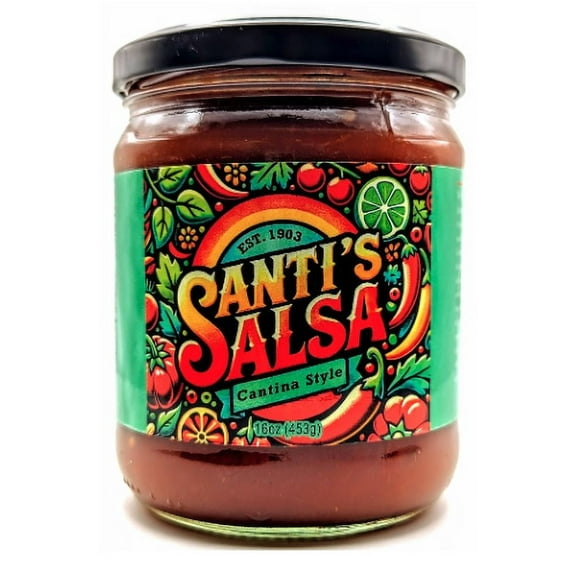 Santi’s Cantina Style Salsa - Authentic Mexican Recipe, 16oz