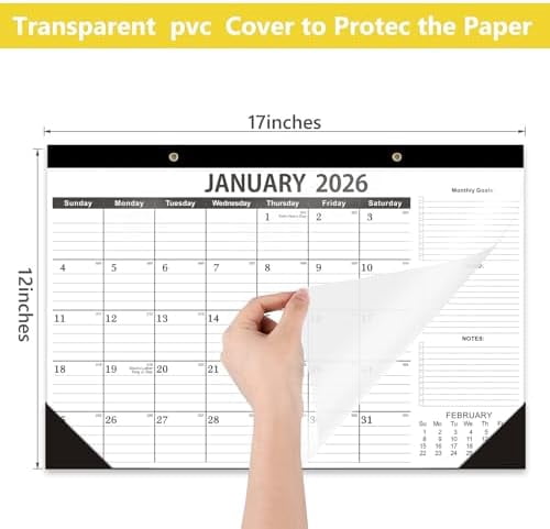 Desk Calendar 2026-2027,Calendar 2026-2027-18 Months-12x17 in,January 2026 to June 2027,Calendar 2026,Calendar 2026-2027 Perfect for Your Home,School or Office.