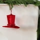 thumbnail image 5 of Adorno colgante para árbol de Navidad | Decoración navideña personalizada | Colgante de tela roja y blanca 5,7"x5,7" | Diseño Festivo Clásico | Duradero, fácil de colgar | Decoración navideña única, 5 of 6