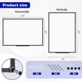 thumbnail image 2 of JILhome 47" x 35" White Board, 4'x3' Magentic Dry Erase Board, Marker Board with Long Pen Tray for Home, School, Office, Kitchen, Black Aluminium Frame, 2 of 7