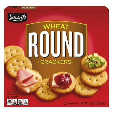 Savoritz Wheat Round Crackers, 12.9 oz - Pack of 2