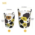 thumbnail image 3 of Balery Sunflowers Country Cesta de ropa redonda con asas, impermeable, independiente, para ropa, juguetes, dormitorio y familia-Small, 3 of 6