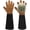 Black-brown, variant on Long Gardening Gloves for Men & Women, Cowhide Leather Rose Pruning Gloves- Breathable & Durable Gauntlet Glove (Small, Brown)