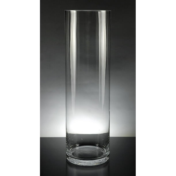 Tall Clear Glass 20 inch Cylinder Vases 6x20