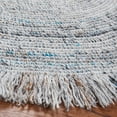 thumbnail image 2 of SAFAVIEH Braided Isador Solid Polyester Reversible Area Rug, Gray/Blue, 4' x 4' Round, 2 of 6