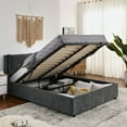 thumbnail image 5 of Queen Size Bed Frame with Storage,Lift-up Platform Bed with Upholstered Headboard,Gray, 5 of 8