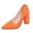 Orange, variant on XIMIN Womens Pointed Toe Closed Toe Mid Heels Patent Slip On Block High Heel Pumps Party Working Shoes Fashion Comfortable Footwear (7, Hot Pink)