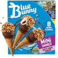 thumbnail image 3 of Blue Bunny Mini Swirls Nutty Fudge Sundae Cones Frozen Dessert, 8 Pack, 3 of 13