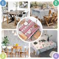 thumbnail image 4 of Red and White Christmas Reindeer Pattern Square Tablecloth,Waterproof Square Table Cover,Wipeable Spillproof Washable Table Cover for Home Kitchen Party Decor 42"X42"(107x107cm), 4 of 6