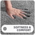 thumbnail image 2 of Alfombra de baño 40x60cm, Alfombra de baño Antideslizante absorbente, Alfombra de baño, Alfombra de Ducha Suave, Microfibra Lavable a máquina para baño, Inodoro (Gris Claro), 2 of 5