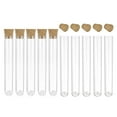 thumbnail image 1 of Unique Bargains 20x153mm Tubes à Essai en Plastique à Base Ronde avec Bouchons en Liège 20 Pack, 1 of 5
