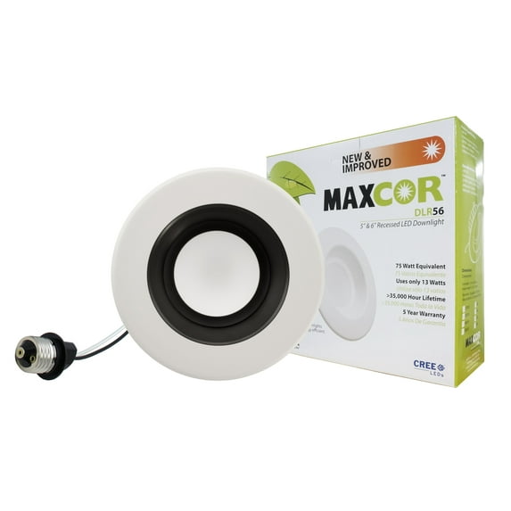 Nicor 08342 - DLR56-25-120-3K-BK LED Recessed Can Retrofit Kit with 5 6 Inch Recessed Housing