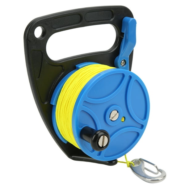 Kayak Anchor Rope Reel, High Visibility Rust Proof Dive Reel With Clip For  Water Sports Blue Wheel 