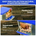 thumbnail image 3 of Galvanized Steel Chicken Nesting Box - 6 Compartments, Two-Tier Laying Box with Vented Holes, Wall Mountable, Blue, 6 Slots ZW, 3 of 7