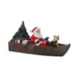thumbnail image 4 of Almencla Resin Christmas Decoration, Resin Santa Claus Sculpture, Craft Xmas Decor, Christmas Resin Ornament for Holiday Birthday Gift Rowing a boat, 4 of 8