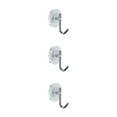 thumbnail image 4 of Transemion Versatile Usage Acrylic Luxury Wall Hook Easy To Clean Easy Installation Adhesive Wall Hooks silver 3Set, 4 of 6