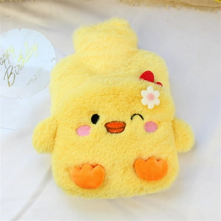 

600ml Water Injection PVC Hot Water Bottle Cute Cartoon Winter Warm Water Bag Hand Feet Warmer Water Bottle
