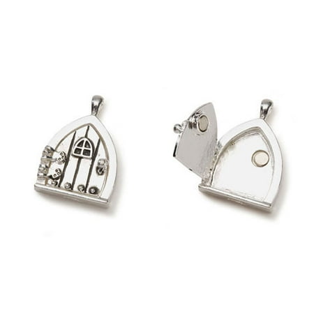 Fairy Door Triangle Window Antique Silver 1Pc