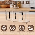 thumbnail image 3 of LZLINGMEI 1PC Acrylic Cutlery Storage Organizer,Silverware Caddy Countertop Knife Spoon and Fork Holder Kitchen,3 Section Tableware Storage Box for Cabinet Dining Room(Clear), 3 of 7