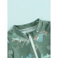 thumbnail image 6 of Musuos Toddler Boys Rash Guard Swimwear 3 6 12 24M 3T Cartoon Marine Life Print Short Sleeve Swimsuits Front Zipper Bathing Suits, 6 of 10