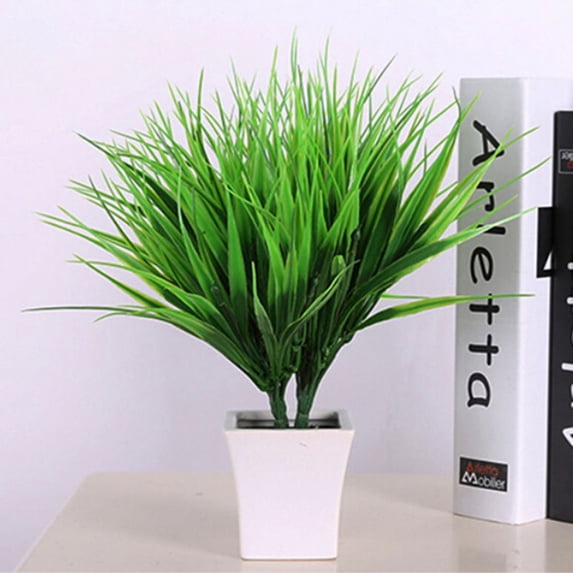 Naierhg 1 Bouquet Artificial Plant 7 Branches Realistic Plastic Fresh 56 Leaves Simulation Bush for Garden