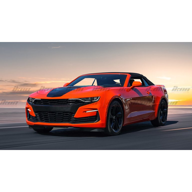 SS Style Front Upper Bumper Grille For Chevrolet Camaro 2019-2024 – Black ABS Snap-On