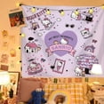thumbnail image 1 of Dibujos animados Sanrio Melody Kuromi Hello Kitty tela colgante hogar habitación dormitorio Fondo tela sala de estar decoración para fiestas, 1 of 3