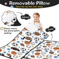 thumbnail image 3 of Football and Basketball White Pattern Teens Toddler Nap Mat with Pillow, Sleeping Mat Bag for Preschool Daycare 50"x20", 3 of 6