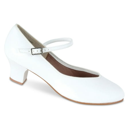 

Danshuz Women s Tap Queen Strap White Mary Janes 9 M