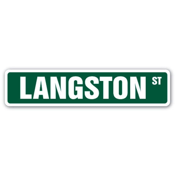 LANGSTON Street Sign Childrens Name Room Sign | Indoor/Outdoor |  18" Wide