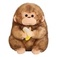 thumbnail image 1 of Plush Toy - Soft Plush Monkey Toy Realistic Monkey Plush Toy Soft And Cute Brown Plush Toy Suitable For Decoration And Hugging Decorated With Spring Flowers, 1 of 8