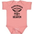 thumbnail image 3 of Inktastic Handpicked for Earth by My Sister in Heaven with Angel Wings Boys or Girls Baby Bodysuit, 3 of 5