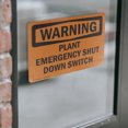 thumbnail image 4 of (2 Pack) Plant Emergency Shut Down Switch OSHA Warning Sign 24 Inch X 18 Inch Vinyl Label Decal Sticker Weather Resistant, UV Protected for Workplace, Business, and Construction Site,, 4 of 7