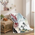 thumbnail image 3 of Japanese Throw Blanket, Asian Anime Japanese Cherry Blossom Nature Landscape Soft Warm Flannel Throw Blanket, Couch Blanket, Travel Blanket, Camping Blanket, and Bed Blanket. (MUlti1, 60X50), 3 of 3