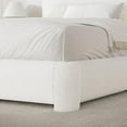 thumbnail image 5 of 4 Ever Winner Twin Bed Frame with Headboard, Boucle Fabric Upholstered, Soft Curved Design, Modern White, 5 of 8