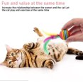 thumbnail image 2 of Paquete de 10 bolas para gatos oso de fresa con plumas colores del arcoíris, 2 of 5