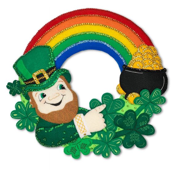 St. Patrick's Day Felt Wreath Kit from MerryStockings (Patty)