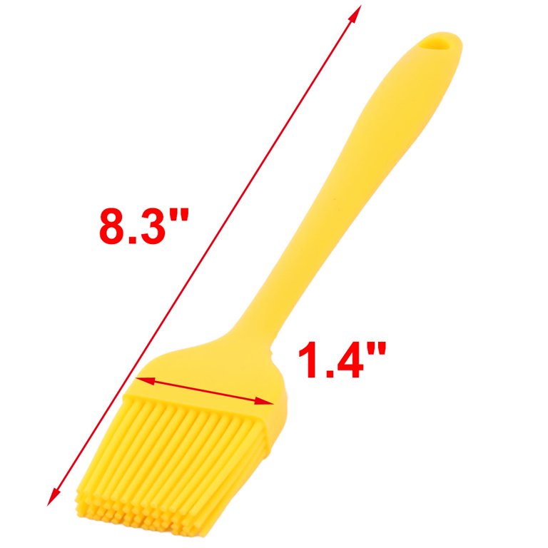 Unique Bargains Kitchen Silicone Cooking Baking Baster Oil Pastry Brush  Yellow 