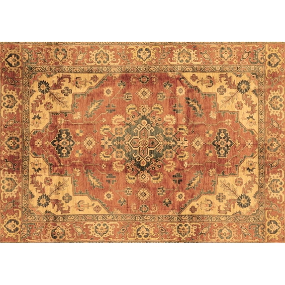 Ahgly Company Indoor Rectangle Abstract Brown Modern Area Rugs, 5' x 8'