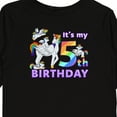 thumbnail image 4 of Inktastic It's My 5th Birthday Unicorn Boys or Girls Long Sleeve Toddler T-Shirt, 4 of 5