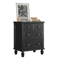 thumbnail image 3 of Commode à 4 Tiroirs pour Chambre, Commode Vintage avec Poignées Sculptées et Pieds Fuselés, Commodes en Bois avec Grande Capacité de Rangement, Noir, 3 of 3