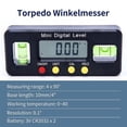 thumbnail image 2 of Plotter de ángulo digital 0 ~ 360 Mini nivel de torpedo e inclinómetro digital Medidor de ángulo electrónico 100 mm / 150 mm / 200 mm con burbuja de aire para vertical horizontal, 2 of 5