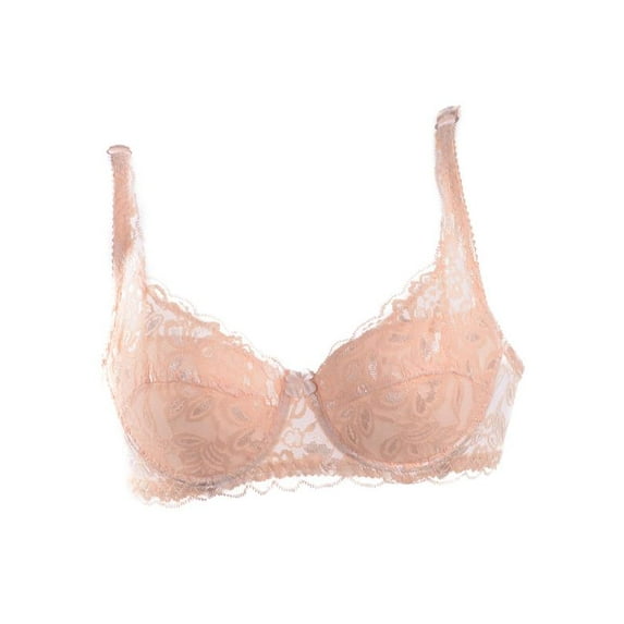 Womens Double Support Cotton Wire-Free Bra Soft Smoothing Wirefree Bra Comfort Strap Wirefree Bra