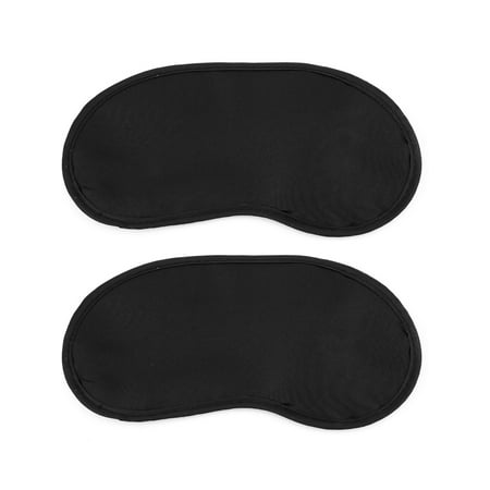 - Unique Bargains Black Nylon SpongeTravel Sleeping Eye Shade Cover Blindfold 2 Pcs
